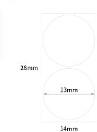 Etiketten Niimbot Etiketten R 14 mm x 28 mm - 220 Stück Weiß Rund B für D11 und D110 - Etikety