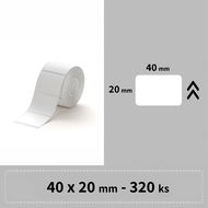 Niimbot R 40x20mm 320 db, fehér - B21, B21S, B3, B1S kompatibilis - Öntapadós címke