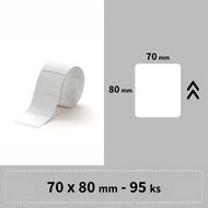 Niimbot štítky RP 70x80mm 95ks Bílé pro B3S - Papírové štítky