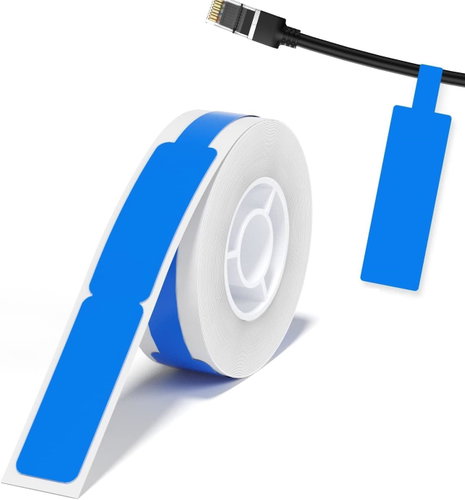 Niimbot cable labels RXL 12,5x109mm 65pcs Blue for D11 and D110 - Labels - Main image
