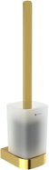 NIMCO stainless steel toilet set with a square handle (glass), Nikau brushed gold - Toilet Brush