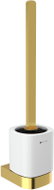 NIMCO Stainless Steel WC set with square handle (ceramic), Nikau brushed gold - Toilet Brush