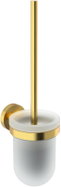 NIMCO stainless steel low toilet brush set (glass), drill-free, Unix brushed gold - Toilet Brush