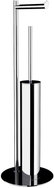 NIMCO Unix free-standing stainless steel toilet set with paper holder, no-drill, chrome - Toilet Brush