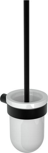 Nimco Wall mounted toilet brush with low ceramic bowl  - Bormo black BRC-11094KU-90 - Toilet Brush - Main image