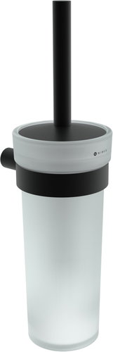 Nimco Wall Mounted Toilet Brush with Glass Bowl  - Bormo black BRC-11094W-90 - Toilet Brush - Main image