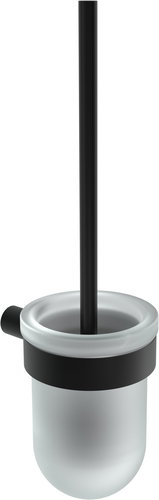 Nimco Wall Mounted Toilet Brush with Low Glass Bowl  - Bormo black BRC-11094WN-90 - Toilet Brush - Main image