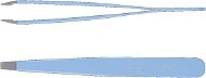 Solingen Straight Tweezers, Blue, Stainless Steel 9,5cm - Tweezer