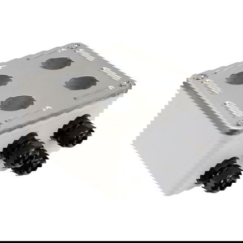 Solarix průmyslový s nerez čelem pro 4x zásuvkový modul, IP67 - Box - Hlavní obrázek