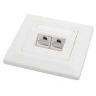 Solarix, CAT6, STP, 1x RJ45, pod omítku, bílá - Socket