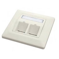 SIGNAMAX, pro 2 keystone, na omítku, bílý  - Socket