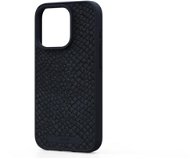 Njord iPhone 15 Pro Salmon Leather Magsafe Case Black - Telefon tok