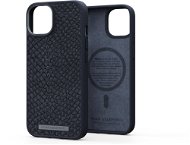 Njord iPhone 14 Salmon Leather Magsafe Case Black - Handyhülle
