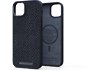 Njord iPhone 14 Max Salmon Leather Magsafe Case Black - Phone Cover
