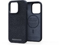 Njord iPhone 14 Pro Salmon Leather Magsafe Case Black - Handyhülle