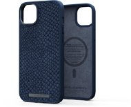 Njord iPhone 14 Max Salmon Leather Magsafe Case Blue - Telefon tok