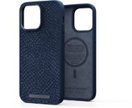 Njord iPhone 14 Pro Max Salmon Leather Magsafe Case Blue - Kryt na mobil