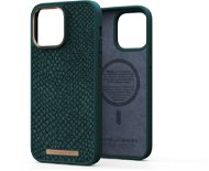 Njord iPhone 14 Pro Max Salmon Leather Magsafe Case Green - Telefon tok