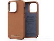 Njord iPhone 14 Pro Genuine Leather Case Dark Brown - Phone Cover