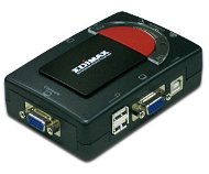 Edimax EK-2USK, 2 porty USB + audio, plastový kryt + 2x KVM kabely, audio přes USB - -