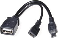 Adapter PremiumCord USB A / female + Micro USB male/female - Redukce