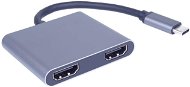 PremiumCord MST Adapter USB-C auf 2 x HDMI, USB3.0, PD, 4K und FULL HD 1080p Auflösung - Adapter