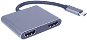 PremiumCord MST adaptér USB-C na 2x HDMI, USB3.0,  PD, rozlišení 4K a FULL HD 1080p, - Redukce