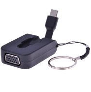 PremiumCord Átalakító USB-C male to VGA female, behúzható kábel + kulcstartó - Átalakító