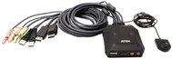 ATEN Mini KVM (USB, DP, Audio) 2:1, USB +2x USB - Toggle Switch