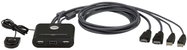 ATEN KVM (USB, HDMI) 2:1, 1080p60Hz, integrované kabely - Toggle Switch