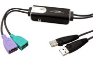 ATEN KM přepínač (USB klávesnice a myš) 2:1, USB, integrované kabely - Toggle Switch