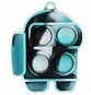 Keyring KIK Antistresová klíčenka robot modro - černý - Klíčenka