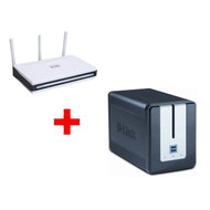 D-Link DNS-323 + DIR-655 - Hard Drive Enclosure