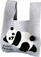 ANNAM Reclining panda tote bag grey 35 × 20 cm - Handbag