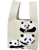 ANNAM Panda tote bag beige 35 × 20 cm - Handbag