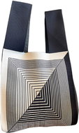 ANNAM Tote bag, black and white 44 × 25 cm - Handbag