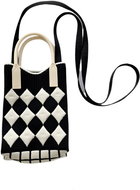 ANNAM Mini handbag/bag black and white diamonds 25 × 11 cm - Handbag