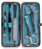 Erbe Solingen Ladies leather manicure set 9206"Siena" blue - Manicure Set