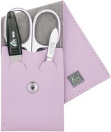 Erbe Solingen Women's leather travel manicure 9673 pink - Manicure Set