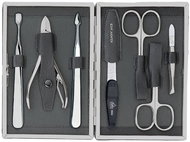 Erbe Solingen Women's leather manicure set Master 9972 black - Manicure Set