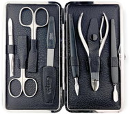 GöSol Solingen ladies leather manicure set Milano 1609 black - Manicure Set