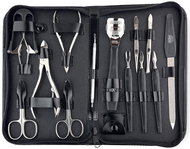 GöSol Solingen Leather manicure and pedicure set 6563 black - Manicure Set