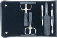 Credo Solingen Ladies leather manicure set 74028 black - Manicure Set