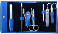 Credo Solingen Leather manicure set for diabetics 83737 blue - Manicure Set
