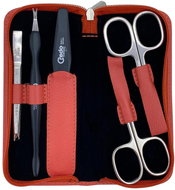 Credo Solingen Women's leather manicure set 76744 orange - Manicure Set
