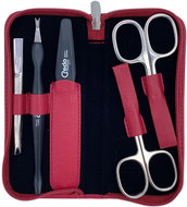 Credo Solingen Women's leather manicure set 76741 red - Manicure Set