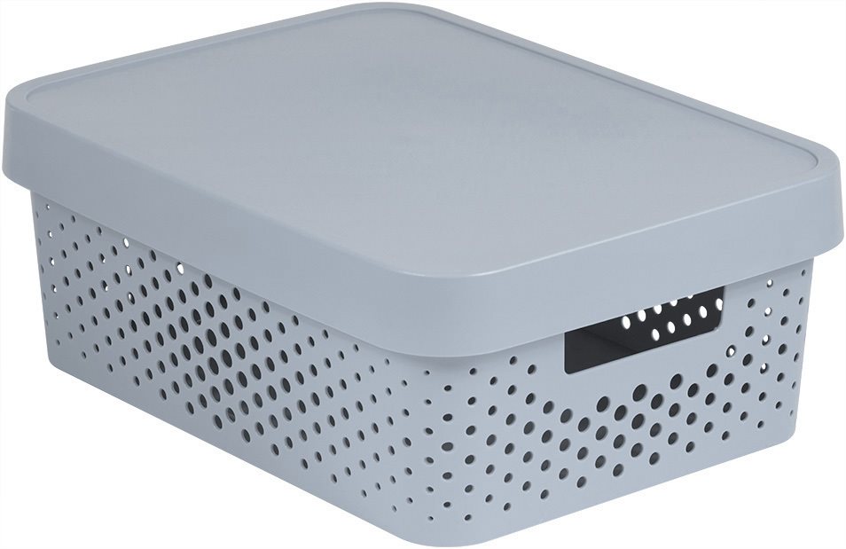 Curver INFINITY DOTS doboz 11 L - szürke