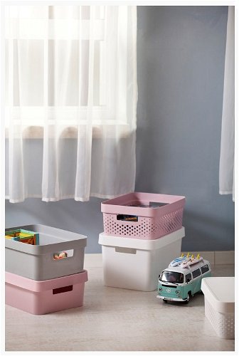 Curver INFINITY DOTS Box 17L - Pink - Storage Box