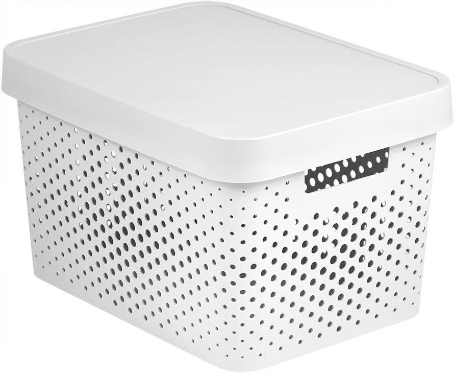 Curver INFINITY DOTS doboz 17 L - fehér