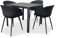 NOELA VIKING M/RIKKE Garden furniture set, metal, 1 table + 4 chairs - Garden Furniture